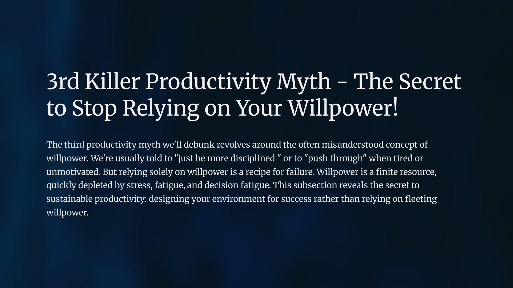 productivity guide