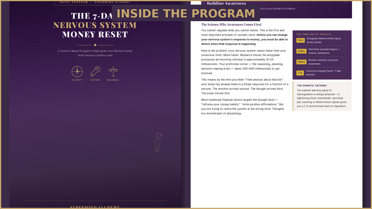 The 7-Day Nervous System Money Reset — Complete Digital Program (64 Pages)
